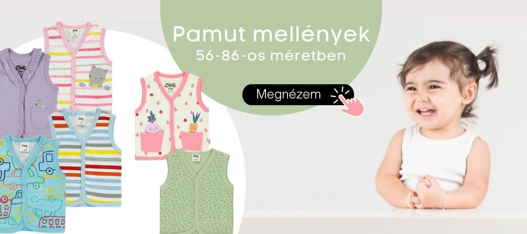 Babamellények pamutból 56-86 méretben