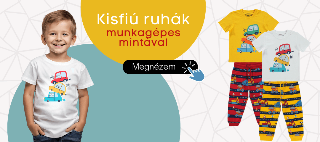 Munkagépes kisfiú ruhák