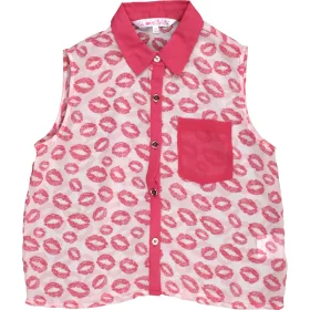 Rúzsos sifon blúz (152) lány