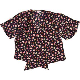 Debenhams Virágos fekete felső (146) lány