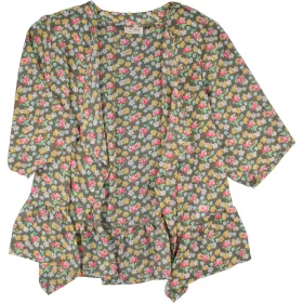 Next Színesvirágos kheki sifon felső (140) lány