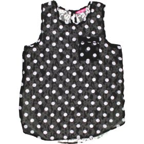 Young Dimension Pöttyös fekete felső (158) tini lány