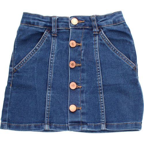 Denim Rézgombos farmerszoknya (116) kislány