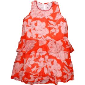 Mintás narancs ruha (152) lány