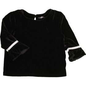Fekete bársony felső (110) kislány