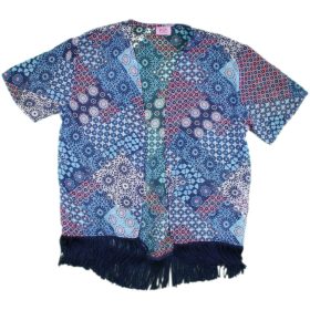 F&F Kékmintás sifon felső (122) kislány