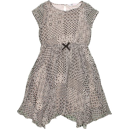 H&M Feketemintás sifon ruha (128) kislány