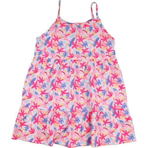 Pinkmintás sifon ruha (110) kislány