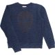 Koponyás kék pulóver (140) fiú