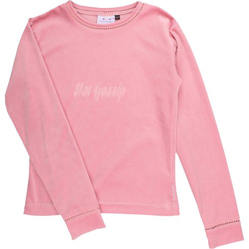 Rózsaszín plüss pulóver (152) lány