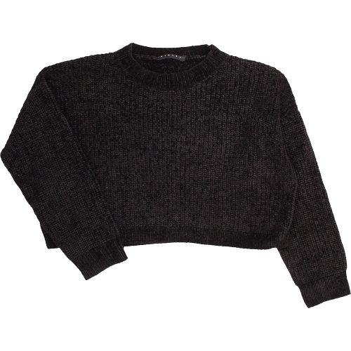 Fekete zsenília pulóver (140-146) lány