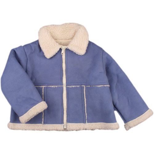 Kék műirha kabát (92-98) kislány
