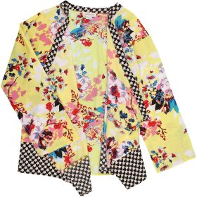 Virágos sárga felső (128) kislány