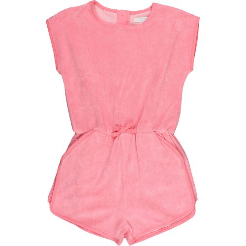 Rózsaszín frottír playsuit (140) lány