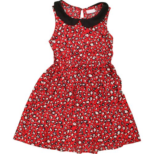 Matalan Mintás piros ruha (128) kislány