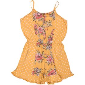 F&F Virágos-pöttyös playsuit (128) kislány