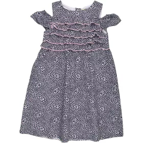 Mintás kék ruha (122) kislány