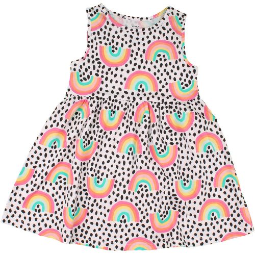 F&F Szivárványos-mintás ruha (98) kislány