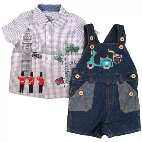 Kockás-motoros szett (68) baba