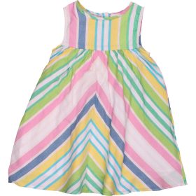 F&F Színescsíkos ruha (98) kislány