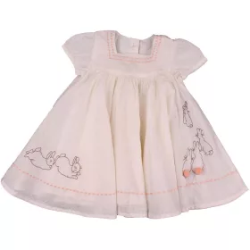 Marks&Spencer Nyuszis törtfehér ruha (68) baba