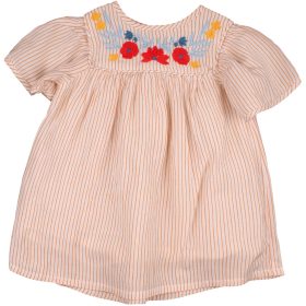 Nutmeg Hímzett csíkos ruha (68) baba