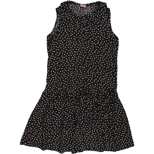 F&F Szíves fekete ruha (152) lány