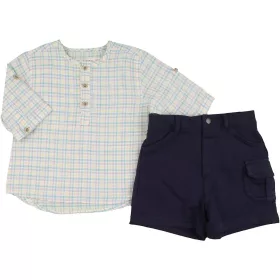 Kockás-kék szett (68) baba