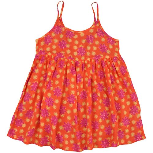 Virágos narancs ruha (86) baba
