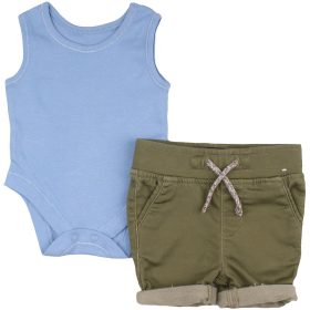 Kék-kheki szett (62) baba