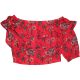 Virágos korall felső  (158) tini lány