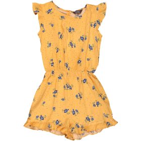 Primark Virágos mustár playsuit (128) kislány