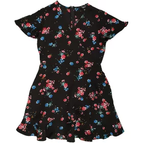 New Look Pirosvirágos fekete ruha (146) lány