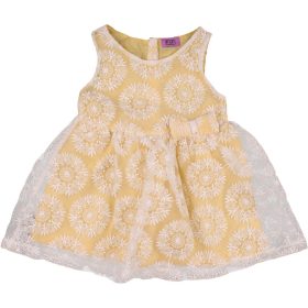 F&F Hímzett sárga ruha (80) baba