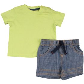 Zöld-farmerkék szett (62) baba