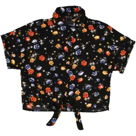 New Look Virágos fekete blúz (140) lány