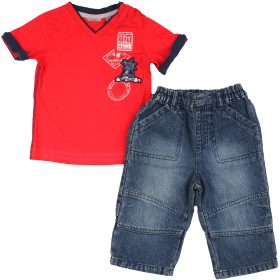 Piros-farmer szett (74-80) baba