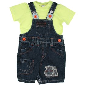 Neonsárga-farmer szett (68) baba