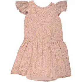 Mintás bézs sifon ruha (140-146) lány