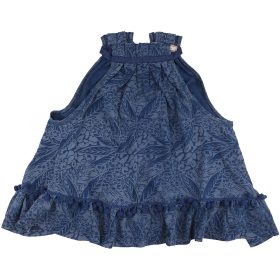 Mintás kék felső (152) lány