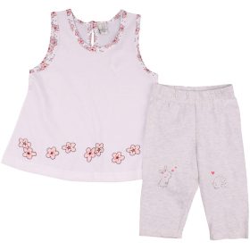 Virágos-szürke szett (68) baba