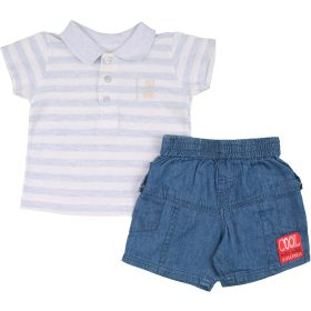 Csíkos-kék szett (68) baba