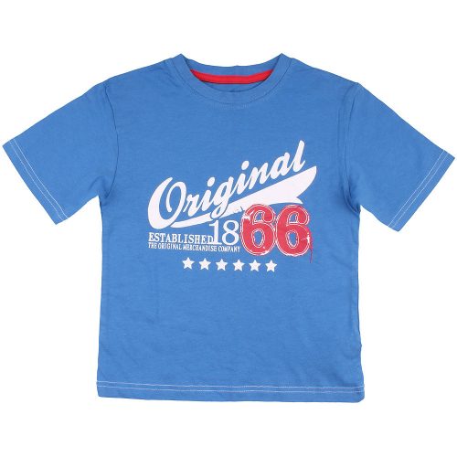 Rebel Feliratos kék póló (104) kisfiú