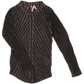Csillogó fekete pulóver (116) kislány