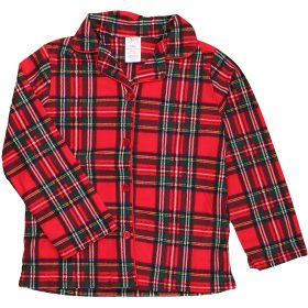 Kockás polár pizsamafelső (104-110) kislány