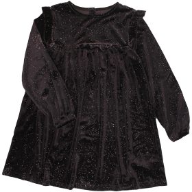 St Bernard Fekete csillogó bársonyruha (128) kislány