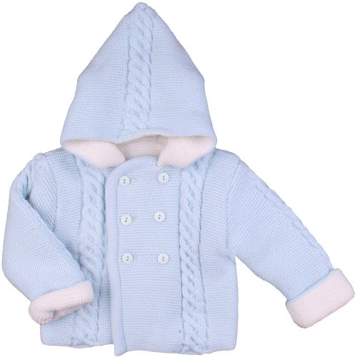 Kék kötött pulóver (68) baba