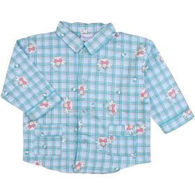 Állatos-kockás pizsamafelső (86) baba