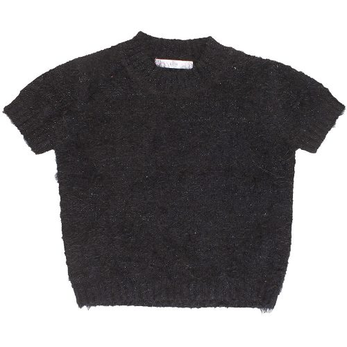 Marks&Spencer Fekete szőrös pulóver (116)