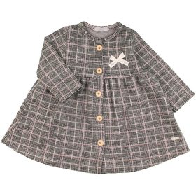 Kockás szövetruha (68) baba